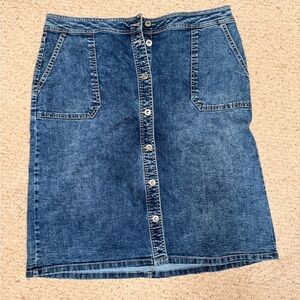 Liz Claiborne Blue Denim Pencil Skirt